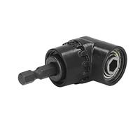 Walfront Adaptateur de perceuse à angle droit, tige hexagonale de 6,35 mm, embout de tournevis réglable, acier au chrome vanadium, accessoire d'outils électriques