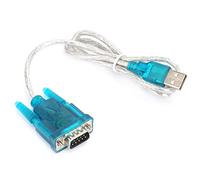 Walfront Adaptateur de Port Série USB vers RS232, Convertisseur à Puce Unique HL340 avec Cristal de 12 M, Compatible USB 1.1 2.0, Poignée de Main Automatique, pour Ordinateurs Portables, équipements