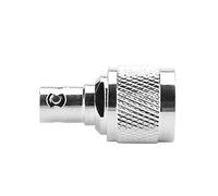 Walfront Adaptateur RF de Type N vers BNC, Connecteur Coaxial en Cuivre plaqué Or, 50 Ohm, 0 à 6 GHz, isolé en PTFE, Lot de 2 pour équipements de Test RF, Télécommunications et Utilisation de