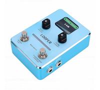 Walfront Alloy Guitar Looper Pedal, 40 Slots | Temps d\'enregistrement de 160 minutes, commande à double pédale, transfert USB C WAV, sortie casque, pratique de