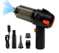 Walfront Aspirateur à Main sans Fil Rechargeable 120 W Puissant avec Aspiration de 6 000 PA pour éclairage LED de Maison et de Voiture, Design Compact avec Plusieurs Accessoires pour Le Nettoyage