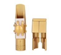 Walfront Bec de Saxophone Soprano Si Bémol, en Laiton plaqué or, Son Brillant et Plage de Hauteur Polyvalente pour les Professionnels et les Débutants