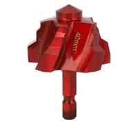 Walfront Bit de Perceuse à Pas de Tuyau de 40 Mm, Contrebores à 90 Degrés, Tir Placage, Acier 40cr, Conception de 5 Flûtes, pour Réparation de Tuyaux en Plastique, avec Tige Hexagonale