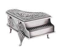 Walfront Boîte à Bijoux Vintage en Alliage de Zinc Petite Boîte à Bijoux en Forme de Piano Rétro pour Décoration de Maison, d'anniversaire