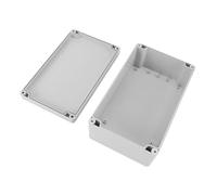Walfront Boîte de Jonction électrique Boîtier en Plastique ABS IP67 200 X 120 X 75 Mm avec Plaque de Montage Couvercle à Charnière Résistance à l'eau et à la Poussière pour Câblage Extérieur