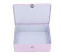 Walfront Boîte de Rangement en Métal avec Serrure, Boîte à Souvenirs en Fer pour Enfants, étui à Bijoux sécurisé avec Motif Arc-en-ciel pour la Maison et le Bureau