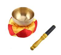 Walfront Bol chantant en laiton avec coussin pour méditation et yoga - Bouddhisme tibétain