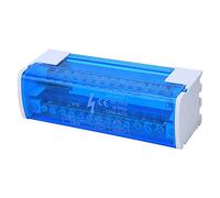 Walfront Bornier d'alimentation Boîte de Jonction 2x15 Monophasés à 2 Niveaux avec Rail Transparent