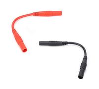 Câble de mesure 10 cm 4 mm Fiche banane multimètre Sonde de mesure double prise Câble de mesure Fiche banane multimètre Sondes (noir et rouge)