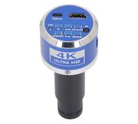 Walfront Caméra au Microscope HD 4K, Haute Résolution 8.3MP 3840x2160, Enregistrement HD 4K, Télécommande, Adaptateur D'objectif 0,5X, Multi-fonctionnal, 23,2 Mm à 30 Mm pour Les (Prise UE)