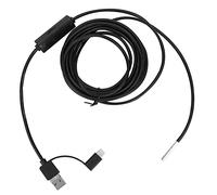 Walfront Caméra Endoscopique Industrielle de Type C avec Objectif 3,9 Mm 1280 X 720 HD 6 Lumières LED Réglables IP67 pour l'inspection des Tuyaux, l'entretien Automobile et Domestique (Cordon