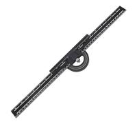 Walfront Carré combiné, Rotation de 360 degrés, Règle D'angle Combinée Coulissante de 20 Pouces, carré de Cadre pour le Travail du Bois