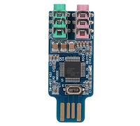 Walfront Carte Son USB, Adaptateur Audio Externe avec Puce CM108, Prise Micro et Casque 3,5 Mm Plug and Play, Carte Audio USB Portable Compacte pour Les Appels de Jeu sur Ordinateur Portable