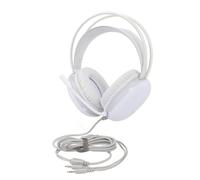 Walfront Casque de Jeu Filaire RGB avec Microphone, Haut-parleurs de 50 Mm, éclairage Arc-en-Ciel et Arceau Réglable pour PC, et Ordinateur Portable. (White)