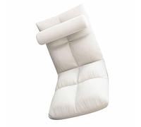 Walfront Chaise de Plancher Pliante, canapé Ergonomique en Métal en Peluche, Chaise de Jeu de Soutien à Dos Réglable pour Les Enfants et Les Adultes (White)