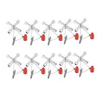 Walfront Clé en croix multifonction 5 en 1, 10 pièces, commande universelle, armoire, clé en croix, outils à main