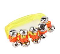Walfront Cloche de Poignet en Plastique, Shaker à Main en Plastique, Améliore les Compétences Rythmiques pour les Enfants et les Groupes de Musique (YELLOW)