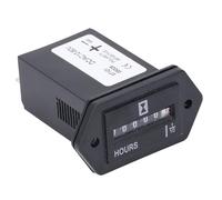 Walfront Compteur Horaire Mécanique DC10 80 V Quartz ABS Rectangulaire, Suivi en Temps Réel, Pas de Réinitialisation, Conception Scellée pour Camion, Générateur, Bateau, Tracteur, Utilisateurs de