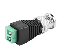 Walfront Connecteur de Borne d'adaptateur Mâle BNC, Prise de Câble de Caméra Coaxiale ABS, Paquet de 10 4,5 X 1,5 X 1,3 Cm Aucun Outil Requis pour Les Installateurs de Câblage de Caméra de sécurité