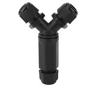 Walfront Connecteur LED étanche Type Y, Connecteur de Fil à 3 Voies et 3 Cœurs, Boîte de Jonction Extérieure pour Accessoires électriques