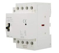 Walfront Contacteur De Ménage Rail DIN Mini avec Commande Manuelle 4P 63A 220V 50Hz(4NO)