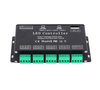 Walfront Contrôleur de décodage DMX512/1990 à 12 canaux - Couleur LED RVB - Décodeur constant - Variateur d'intensité avec DIP DC 5-24 V, contrôleur de couleur de la lumière