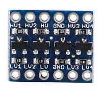 Walfront Convertisseur de Niveau Logique IIC I2C à 4 Canaux, Convertisseur de Tension, Module Bidirectionnel 5 V 3,3 V avec 2 Embases à Broches pour le Développement électronique