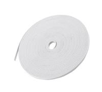 Walfront Courroie de Distribution pour Imprimante 3D, Noyau en Acier PU de 10M, Blanc, Largeur de 6mm, Faible Bruit pour Petites Machines Précises, Courroie Synchrone de Transmission