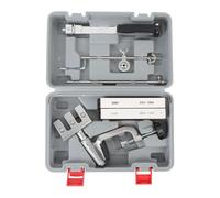 Walfront Couteau à Pince Rapide avec Conception Non Glissante et 10 Pierres D'aiguisant Kit D'aiguise pour la Cuisine Aigineur Fixe à Angle Fixe pour les Lames Fine Griding Polissing Tool