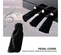 Walfront Couvre-pédale de Piano, Matériau Pleuche, Protège contre la Poussière, Conçu pour les Pianos à Queue et Droits, pour les Amateurs de (BLACK)