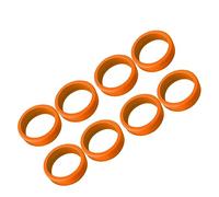 Walfront Couvre-Roues de Valise à Bagages 8 Pièces, Protection de Boîtier de Chariot en Silicone Absorbant Les Chocs, Protecteurs de Sol Antibruit pour Sacs de Voyage et Meubles (Orange)