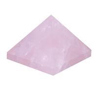 Walfront Cristal Rose Rose Quartz Pyramide Décoration Sculpture Figurines Énergie Statue Pyramide Figurines Décoration Ameublement Article Artisanat