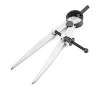 Walfront Diviseurs d'ailes en Acier Verrouillables Réglables Séparateur D'outils de Travail en Cuir 100 Mm Rotatif Scratch Cuir Boussole Outils de Couture pour la Rédaction de Dessin de Géométrie