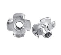 Walfront Ecrous en T 4 Griffes en Acier Zingué pour Travail du Bois Meubles (M3x50pcs)