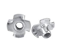 Walfront Ecrous en T 4 Griffes en Acier Zingué pour Travail du Bois Meubles (M4x50pcs)