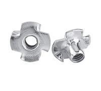 Walfront Ecrous en T 4 Griffes en Acier Zingué pour Travail du Bois Meubles ((M5x50pcs)
