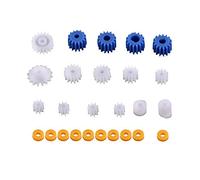 Walfront Engrenages Plastiques Kit de 26pcs Roues Dentées Engrenages de Broche en Plastique Accessoires de Bricolage pour Les Modèles d'avions, de Voitures et de Robots 2mm/2.3mm/3mm/3.17mm/4mm