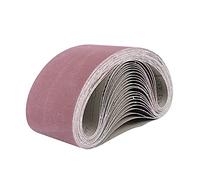 WALFRONT Ensemble de Bandes Abrasives, Grains d'oxyde d'aluminium pour Mini Ponceuse à Bande, Outil de Polissage Efficace pour le Bois, le Métal, le Verre - 10 Pièces 30 X 380 Mm, Accessoire de