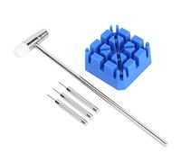 Walfront Ensemble d'outils de Réparation de Montres pour Le Retrait des Maillons, Kit de Marteau en ABS et en Acier pour Les Réglages du Bracelet de Montre, Facile à Utiliser pour Les Amateurs de