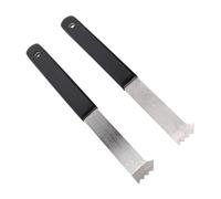 Walfront Ensemble d'outils d'extraction de Pavés, Extracteur de Pavés en Acier galvanisé, Paquet de 2 avec Grattoir à Joints, Poignée à -Dents et Poignée en Caoutchouc pour Le Retrait des Blocs de