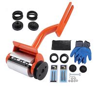 Walfront Éplucheur de Bûches à Entraînement par Courroie en V, écorceur de Bûches, Accessoire de Tronçonneuse avec 6 Lames pour MS170 MS180 MS181