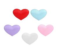 WALFRONT Éponge Cosmétique Sponge en Forme de Cœur 500pcs / Sac Mariage Supply Decor Decor Decoration Decoration Mariage Anniversary Party Soft Cosmetic Sponge avec (Mélange de couleurs de 2,1 cm