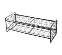 Walfront Étagère à Canettes à 2 Niveaux, Distributeur incliné Réglable | Système de stockage de garde-manger, capacité de 64 canettes, accès par gravité, cadre en acier au carbone robuste,