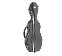 Walfront Étui pour Violon, Fibre de Carbone avec Hygromètre, Boîte pour Violon 4/4, Doubles Bretelles, adapté à Toutes Les Tailles