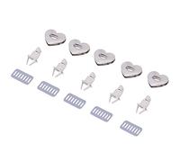 Walfront Fermoir en Métal en Forme de Coeur Fermoir de Sac de Homard en Argent/Bronze 3,2 × 2,8 cm (Silver)