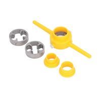 Walfront Filetage en Acier en Alliage ABS, Ensemble de Matrices de Tuyaux 6PCS, Outil de Plomberie avec 1/2 ”, 3/4”, 1 ”, Surface Lisse, Norme NPT pour le Tuyau PVC PPR
