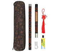 Walfront Flûte en Bambou D-Key Dizi Bitter Bamboo Flute For Beginners With Lettering Body 8 Years Dry Material Dizi Kit Chinese Music Instrument
