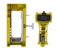 Walfront Gabarit de Perçage de Charnière de Porte, Kit D'outils à Mortaise pour Charnière de Porte avec Mèche de Toupie, Coins Carrés Arrondis et Rayon 1/4" ou 5/8"