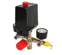 Walfront Gaugeaiir Compressor Pressure Control Valve 0-12bar 0-180psi, Facile à Régler la Pression avec 2 Mètres pour le Compresseur D'air