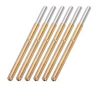Walfront Goupilles de Sonde de Test à Ressort 100 Pièces, Acier Inoxydable en Laiton, Broches Pogo à Tête Ronde, Diamètre de 2,5 Mm pour les Tests et la Réparation électroniques